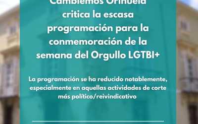 Cambiemos Orihuela critica la escasa programación para la conmemoración de la semana del Orgullo LGTBI+