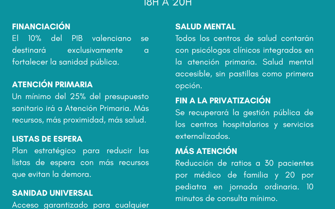 Cambiemos Orihuela anuncia su adhesión a la Iniciativa Legislativa Popular (ILP) por una reforma integral de la Ley de Salud Valenciana